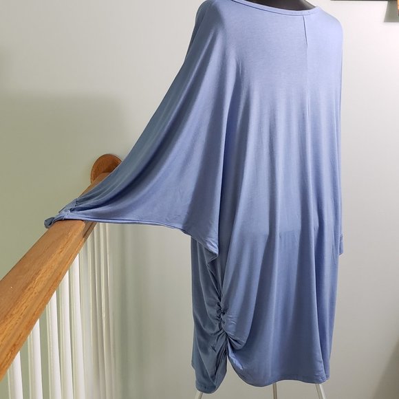 Iliad Boat Neck Dolman Drape Top in 5X - Picture 12 of 14